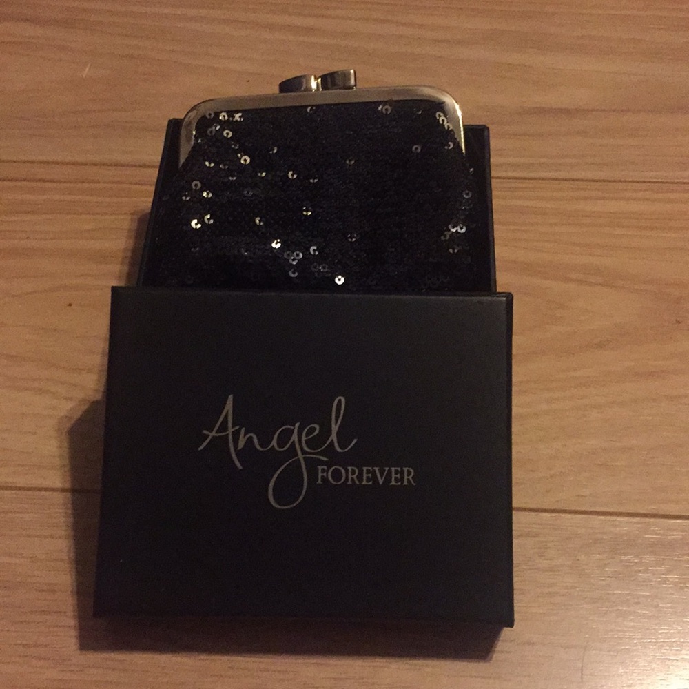 Victoria’s Secret black sequin coin purse